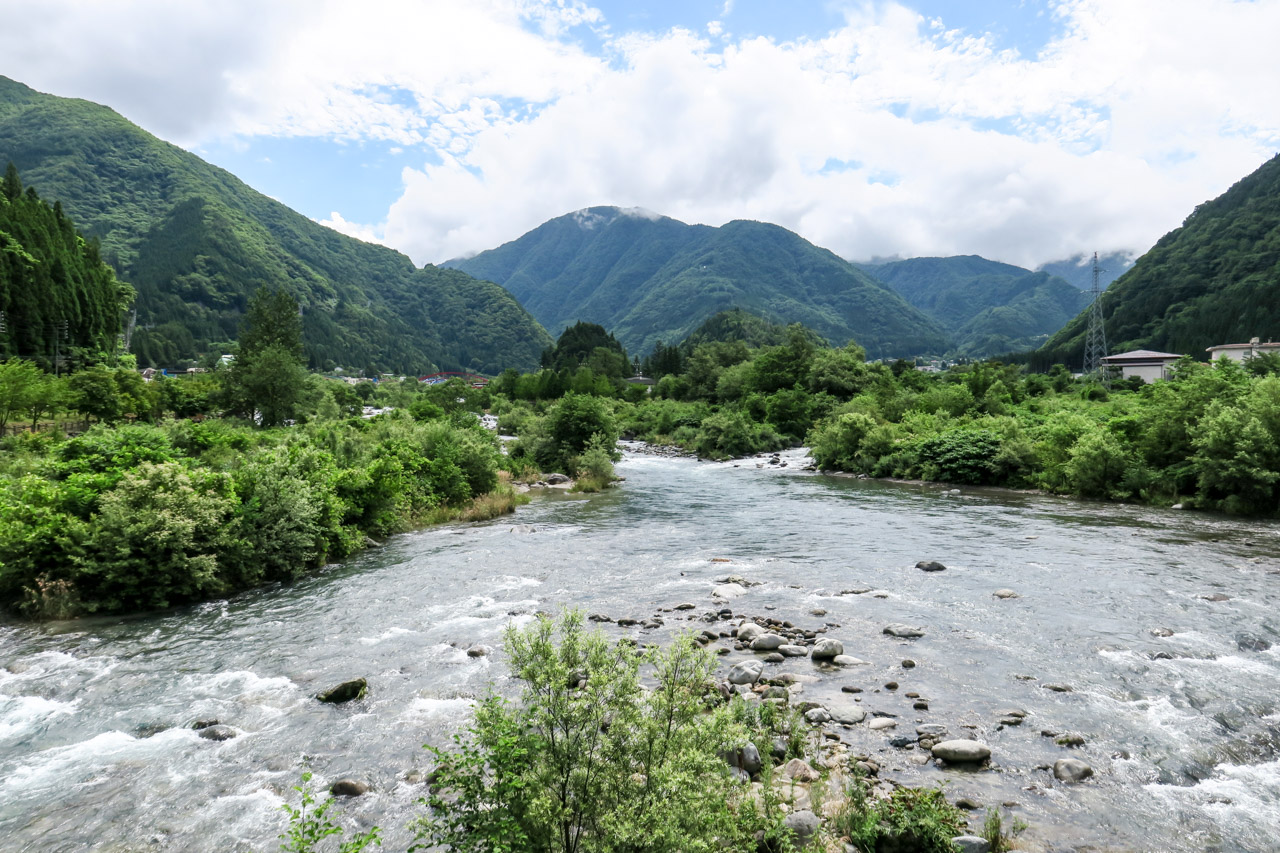 Takahara River in Okuhida Takahara River in Okuhida