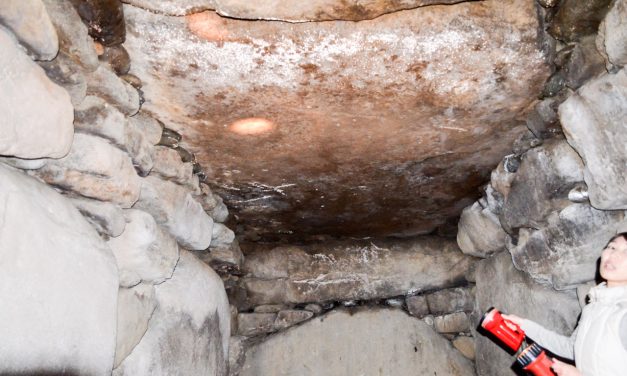 Burial mound made with gigantic stones weighing 55 tons about 1,400 years ago