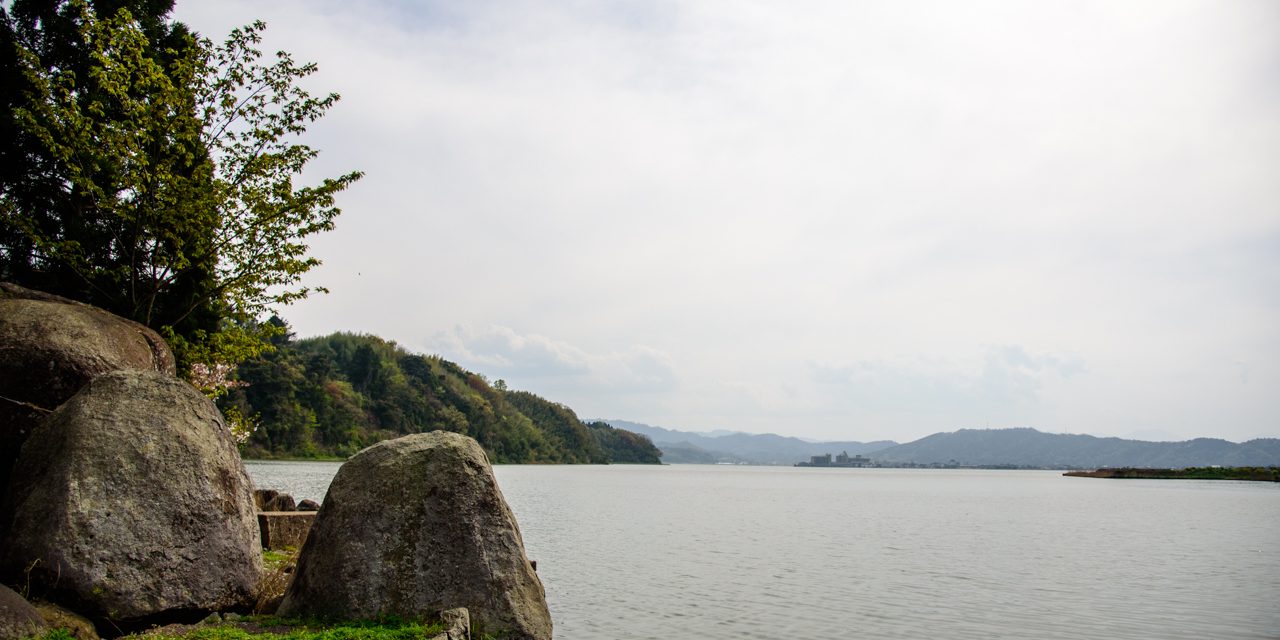 Huge Rocks and Lake Where Shitateru Hime from the Myth Loved Fishing At