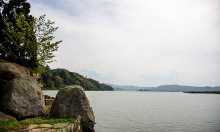 Huge Rocks and Lake Where Shitateru Hime from the Myth Loved Fishing At