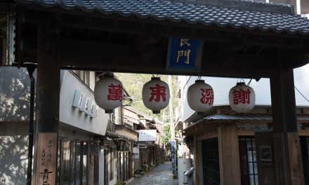 Aoiishidatami (stone-paved) street and the port town of Mihonoseki