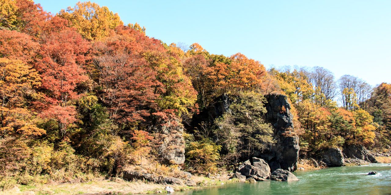 Valley of Chikuma river that changes its view from season to season