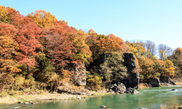 Valley of Chikuma river that changes its view from season to season